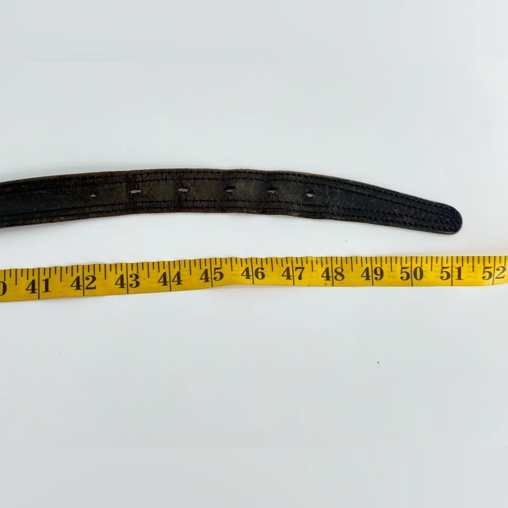 Vintage Worn In Leather Casual Streetwear Workwear Grandpa Belt‎ 46